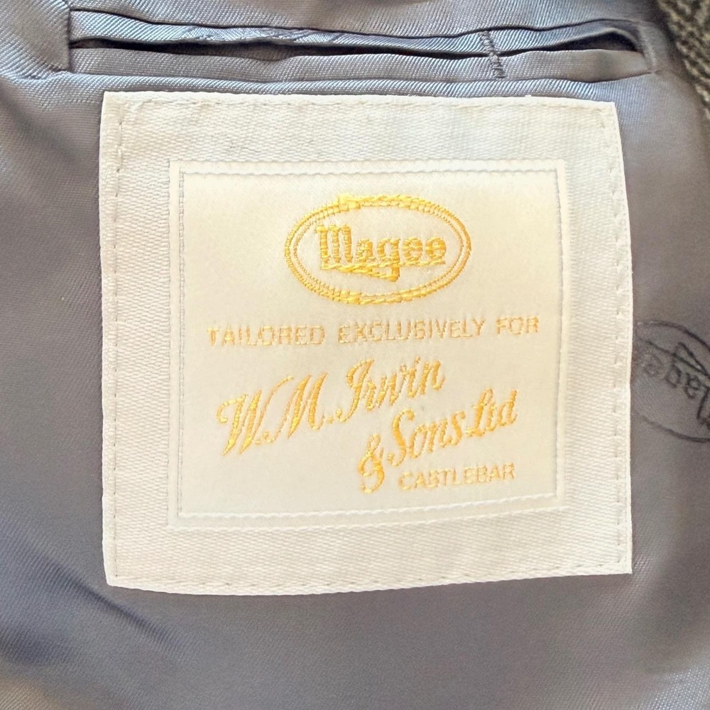 Vintage Magee Donegal Tweed Sport Coat 40R Handwoven Ireland Double Vent 1970's - Picture 6 of 14